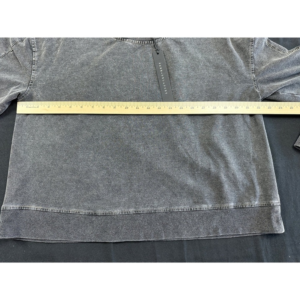 Jane + Delancey Womens Charcoal Gray Mineral Wash Crewneck Sweatshirt Size L NWT - Picture 4 of 5